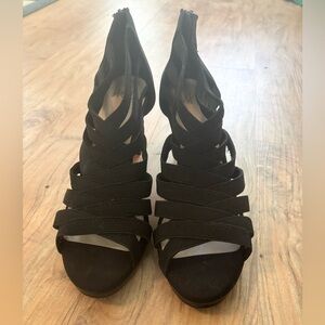 Impo Elegant Black Strappy Heels